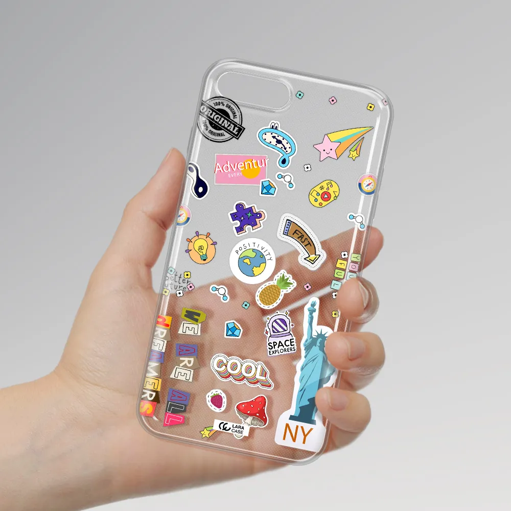 Stickers Apple iPhone 7 plus Clear TPU Case