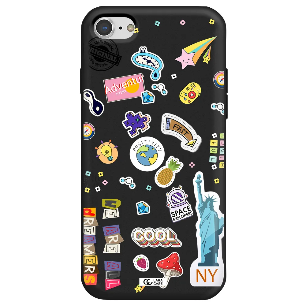 Stickers Apple iPhone 7 Silicone black Case