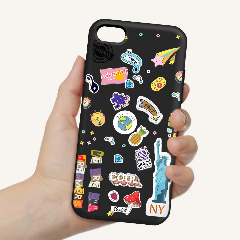 Stickers Apple iPhone 7 Silicone black Case