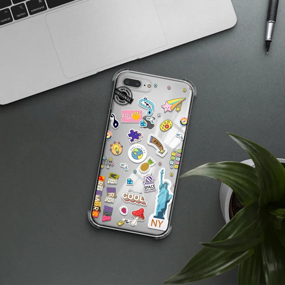 Stickers Apple iPhone 8 plus Clear PC Case