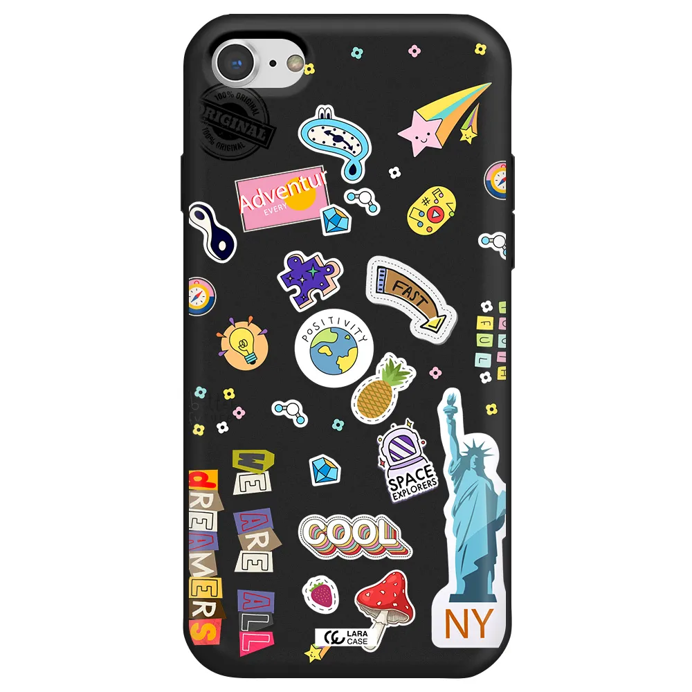 Stickers Apple iPhone 8 Silicone black Case