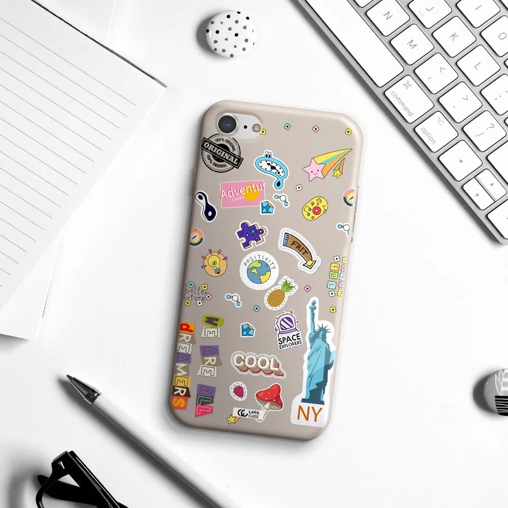 Stickers Apple iPhone 8 Silicone Stone Case