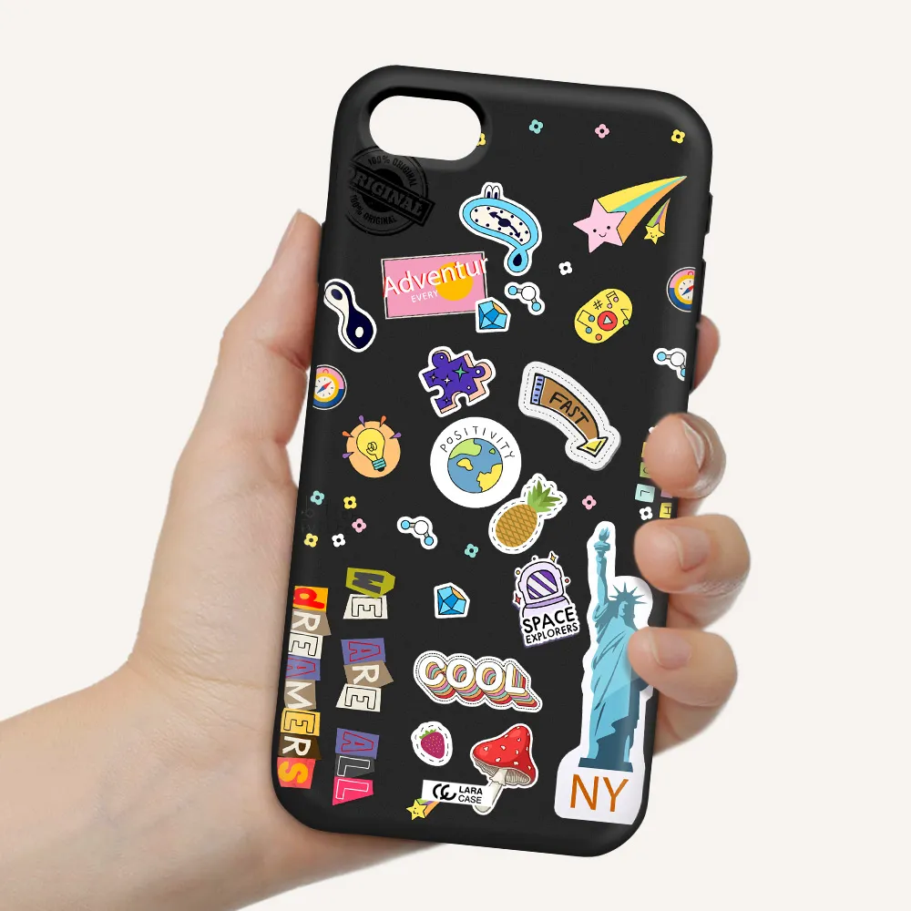 Stickers Apple iPhone se 2020 Silicone black Case