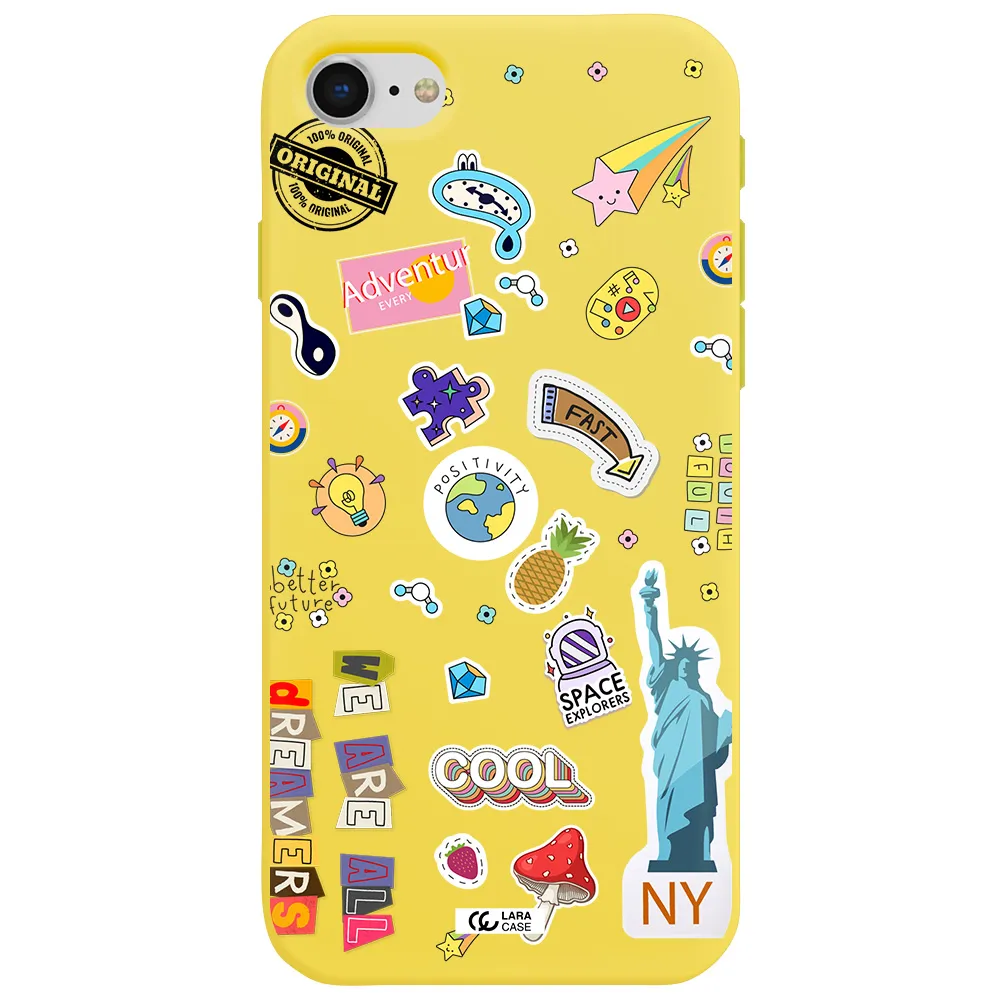 Stickers Apple iPhone se 2020 Silicone canary yellow Case