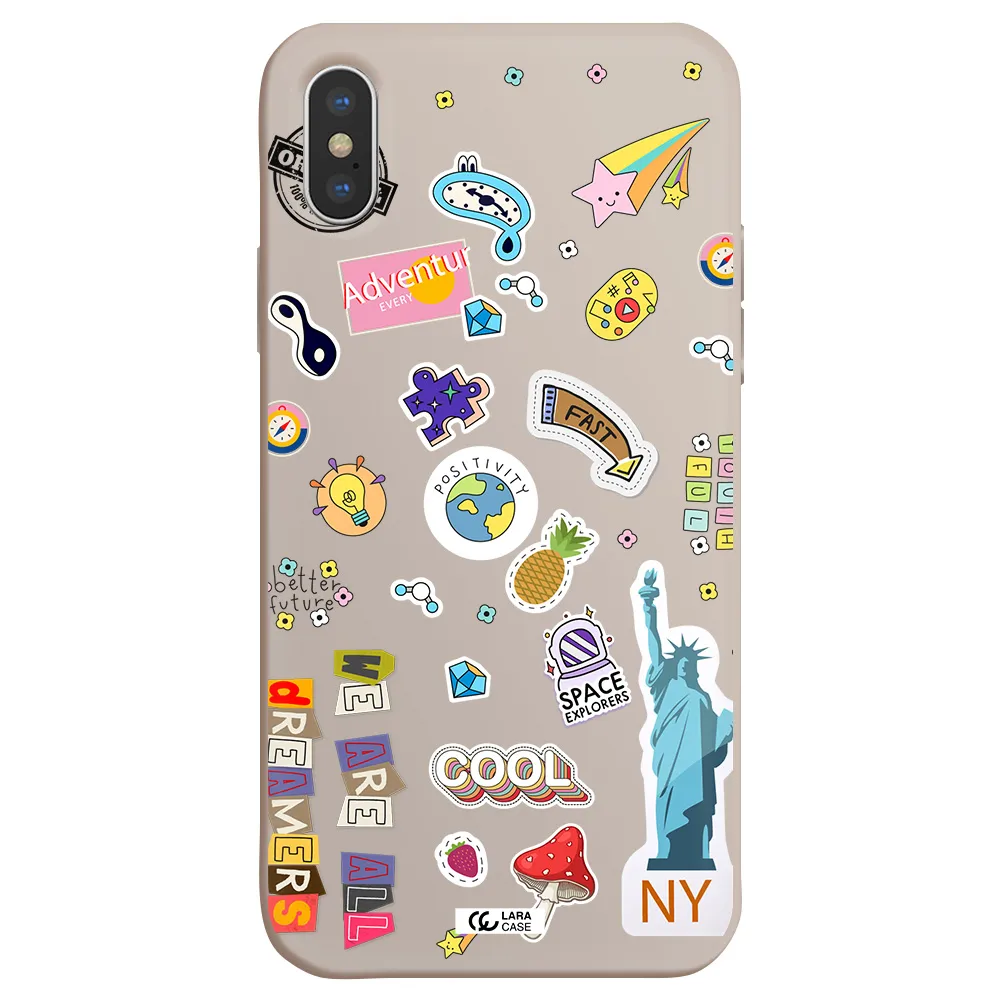 Stickers Apple iPhone X Silicone Stone Case