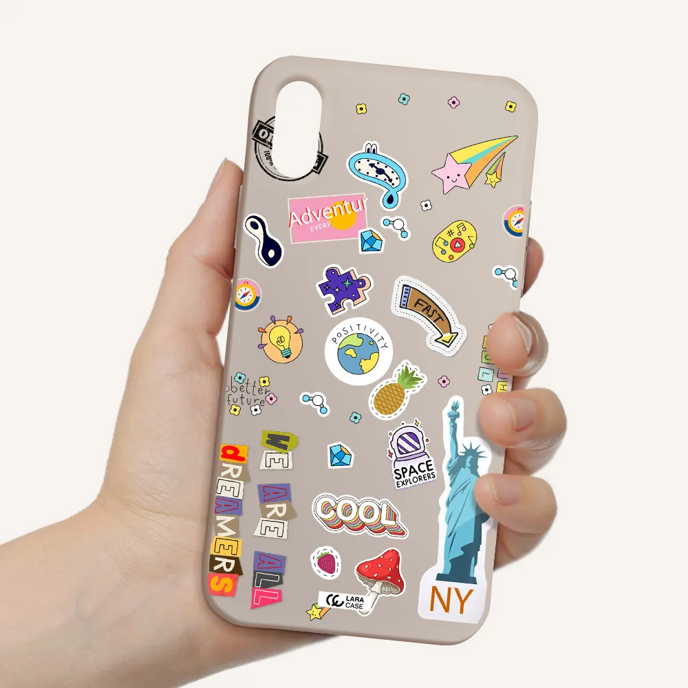 Stickers Apple iPhone X Silicone Stone Case