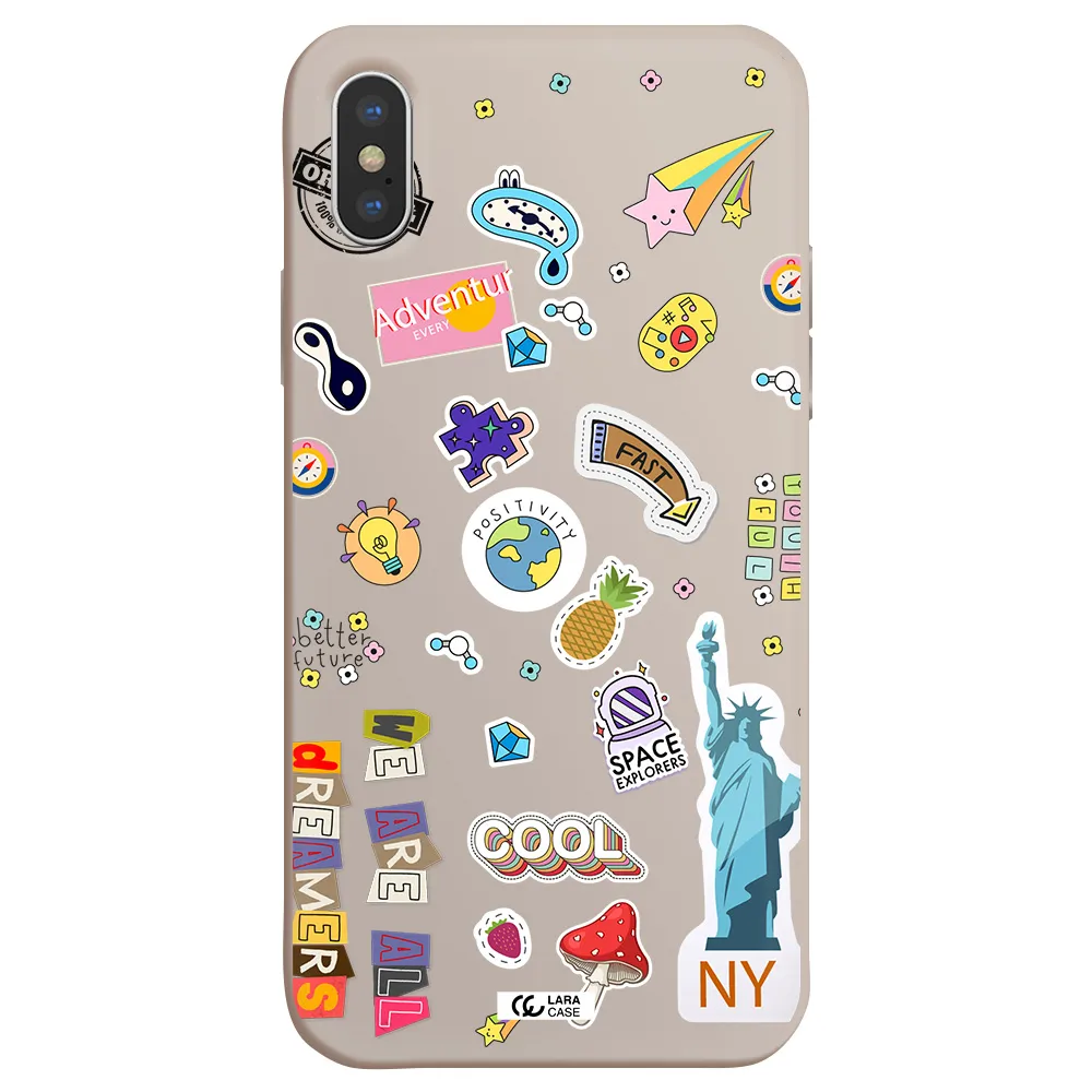 Stickers Apple iPhone XS Silicone Stone Case