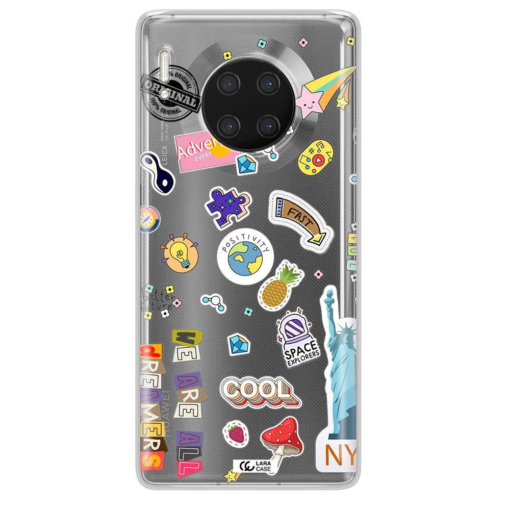 Stickers Huawei Mate 30 Pro Clear TPU Case