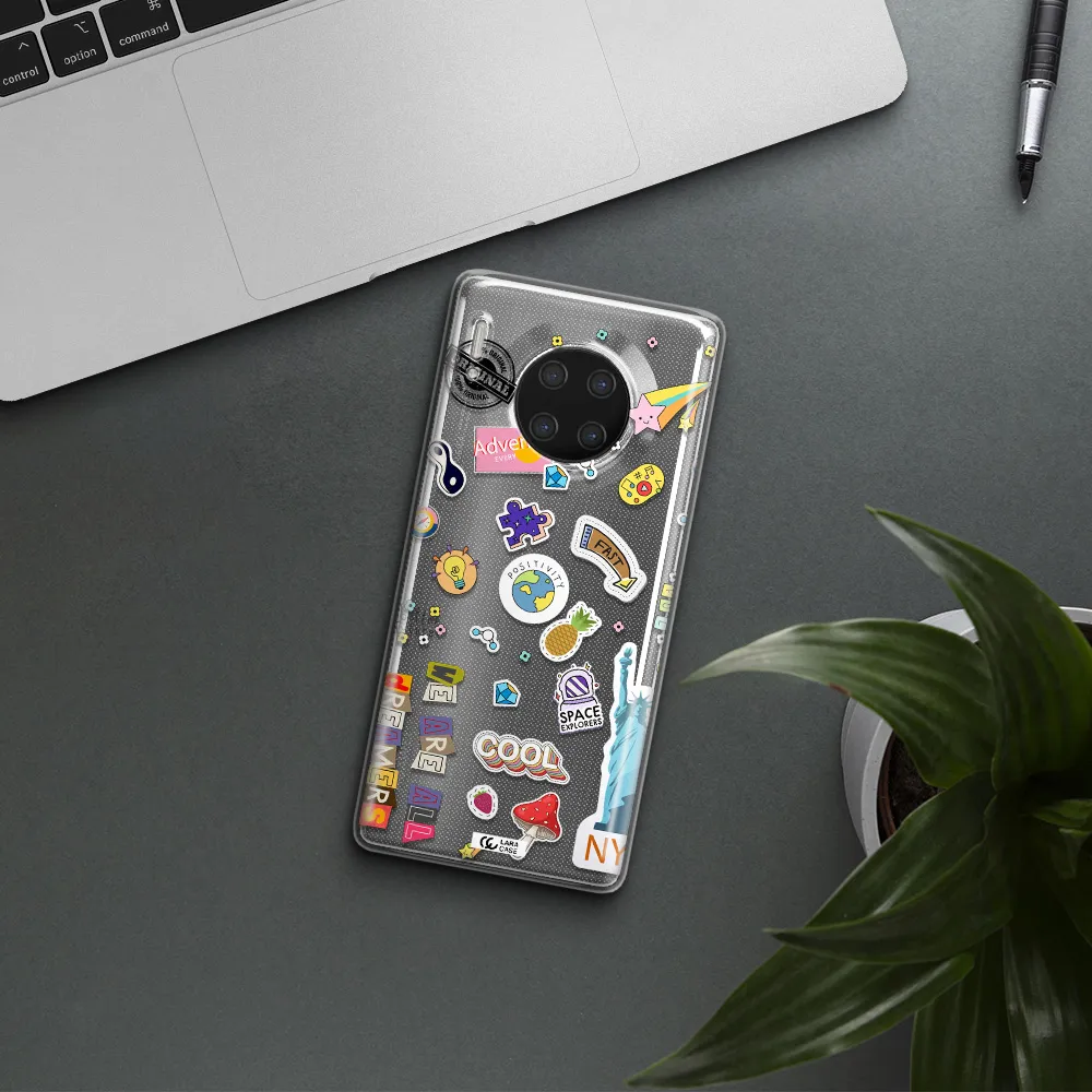 Stickers Huawei Mate 30 Pro Clear TPU Case