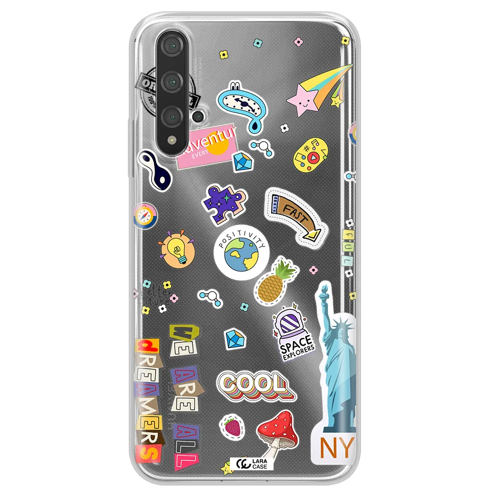 Stickers Huawei Nova 5t Clear TPU Case