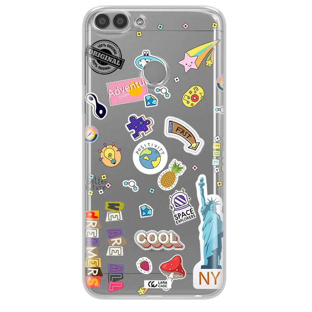 Stickers Huawei P Smart 2017 Clear TPU Case