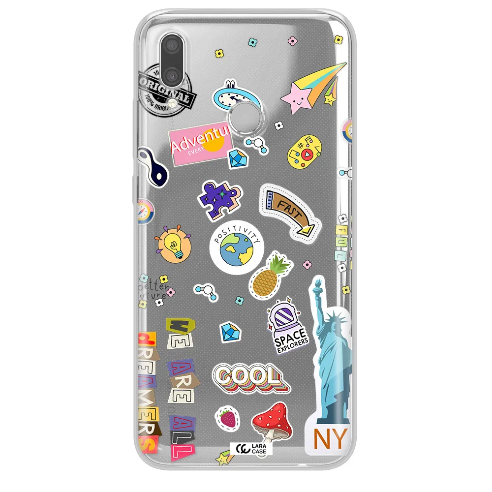 Stickers Huawei P Smart 2019 Clear TPU Case