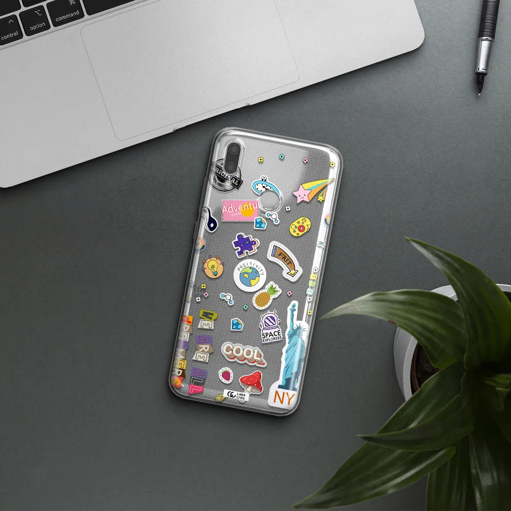 Stickers Huawei P Smart 2019 Clear TPU Case