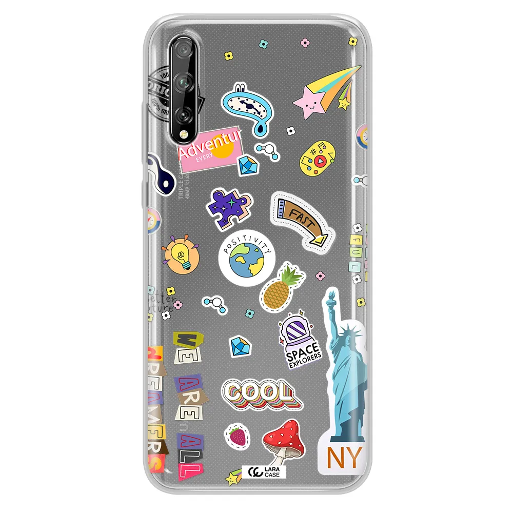Stickers Huawei P Smart S Clear TPU Case