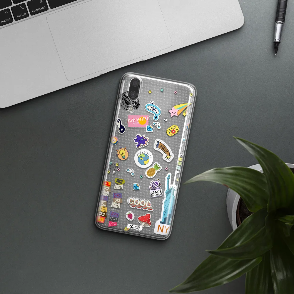 Stickers Huawei P20 Clear TPU Case