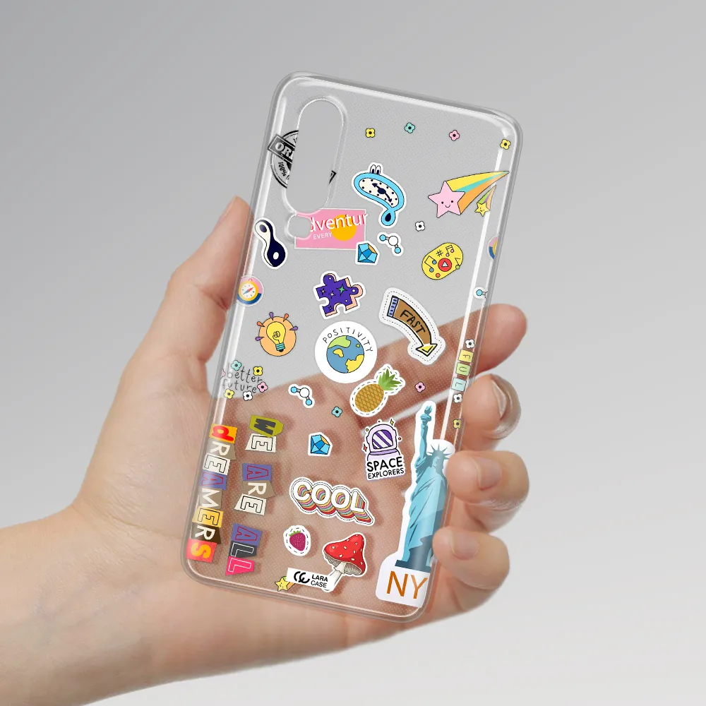 Stickers Huawei P30 Clear TPU Case