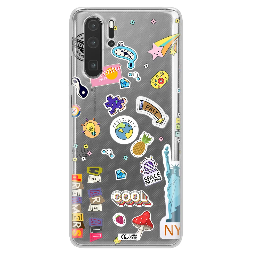 Stickers Huawei P30 Pro Clear TPU Case