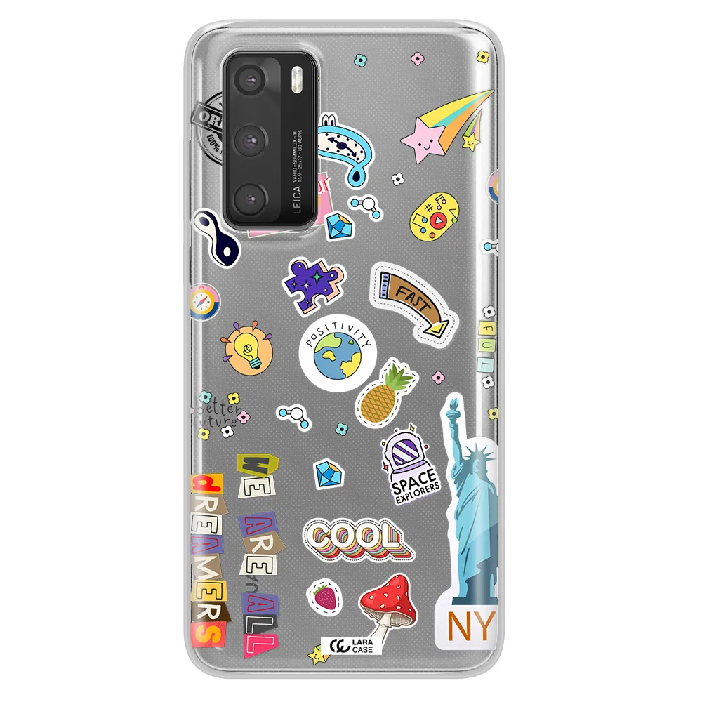 Stickers Huawei P40 Clear TPU Case