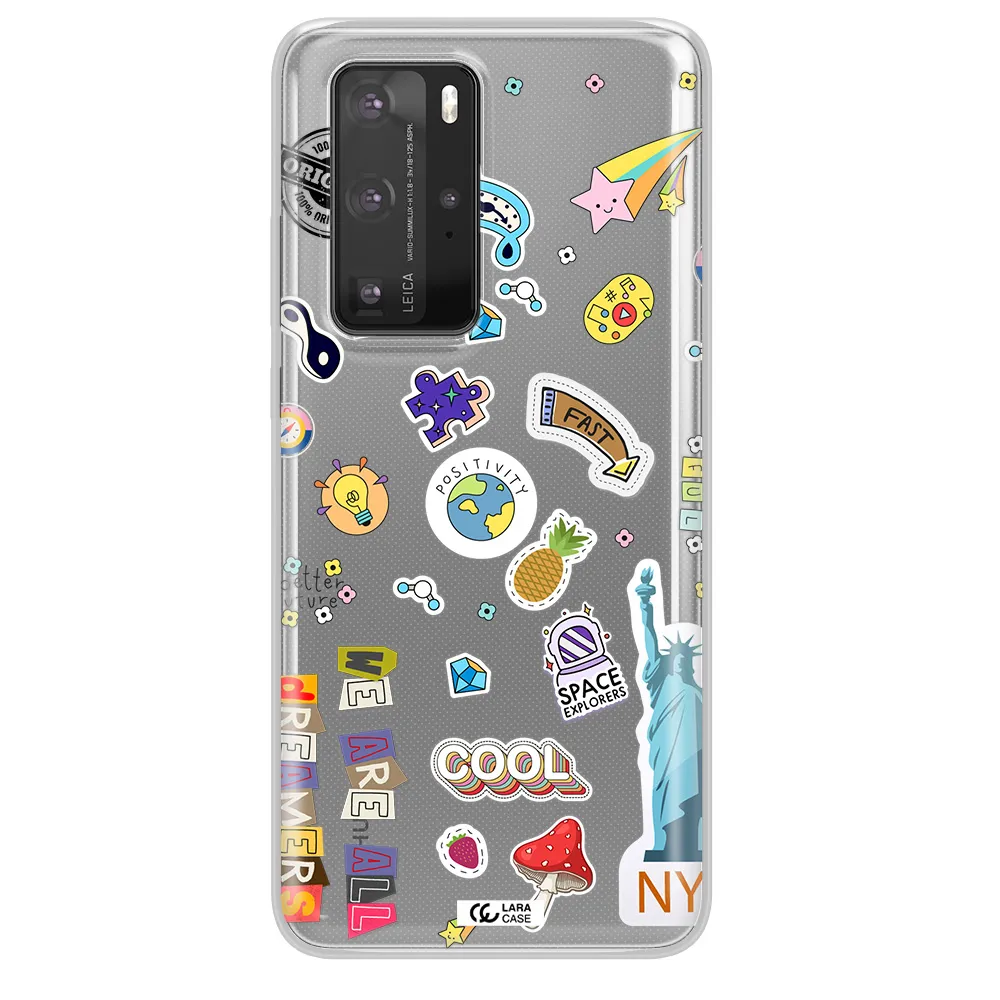 Stickers Huawei P40 Pro Clear TPU Case