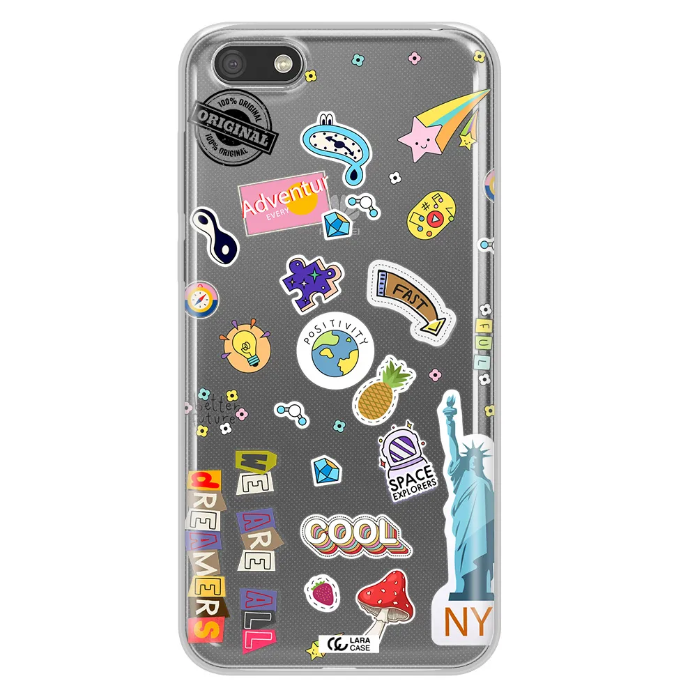 Stickers Huawei Y5 2018 Clear TPU Case