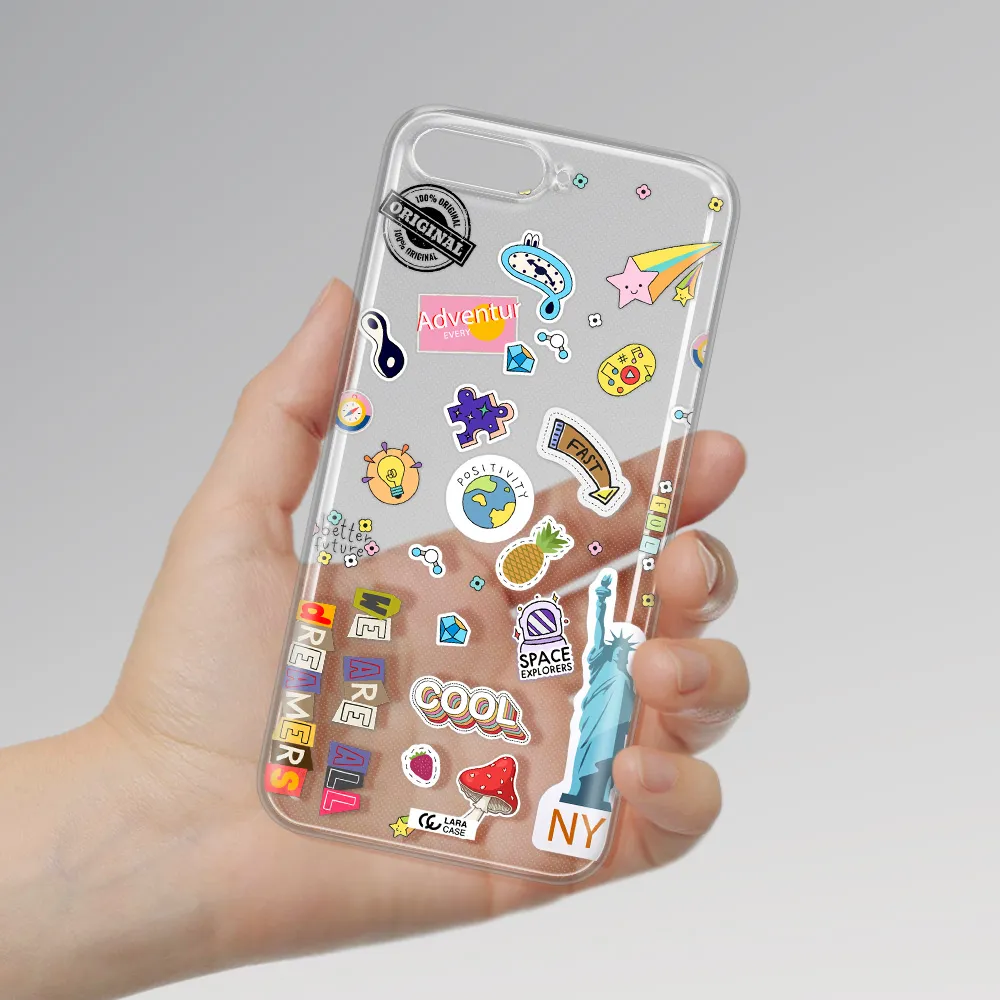 Stickers Huawei Y6 2018 Clear TPU Case