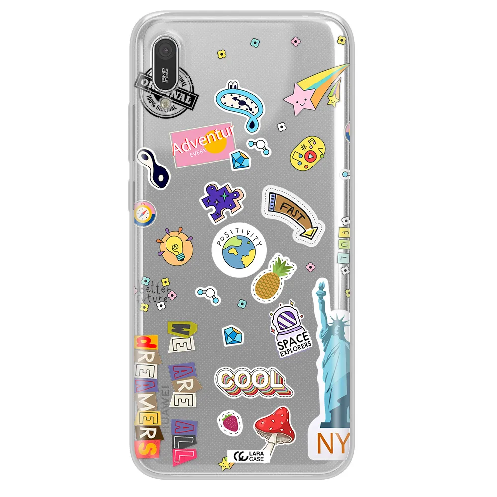 Stickers Huawei Y6 Pro 2019 Clear TPU Case