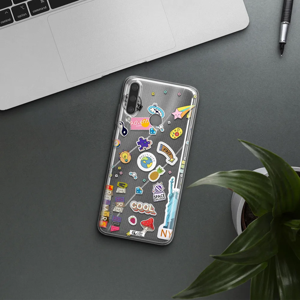 Stickers Huawei Y6P Clear TPU Case