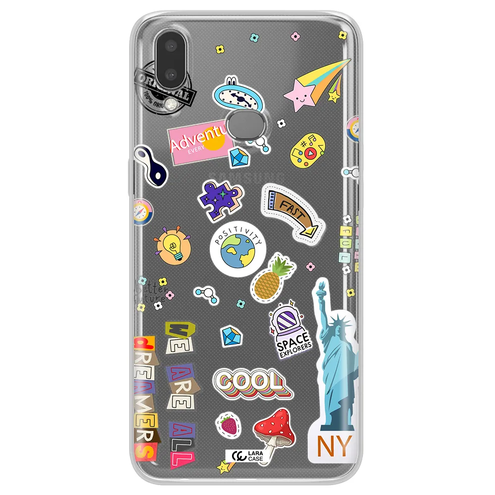 Stickers Samsung A10S Clear TPU Case