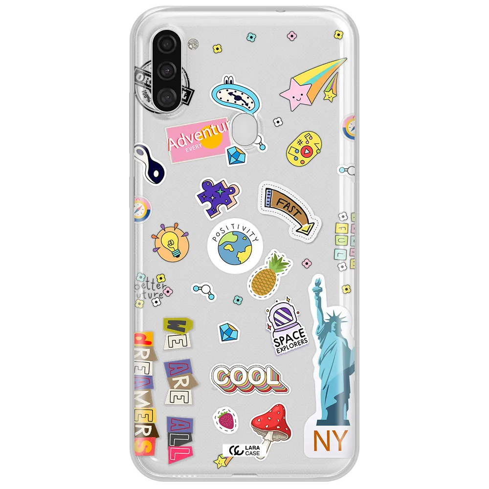 Stickers Samsung A11 Clear TPU Case