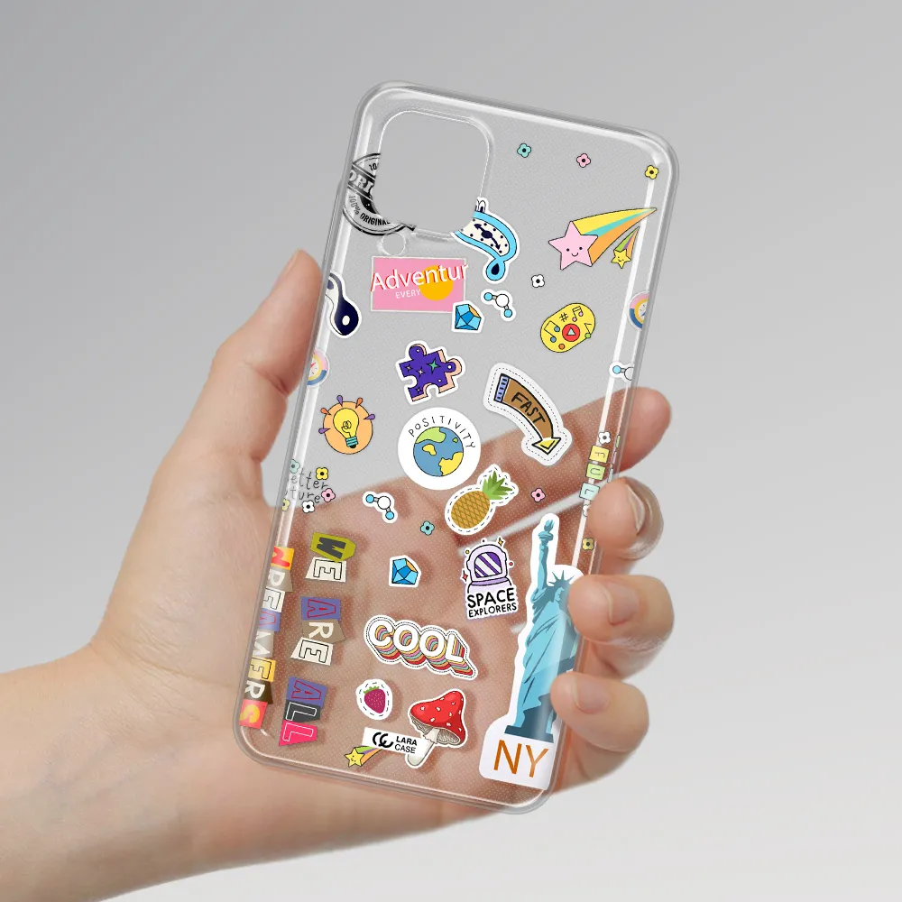 Stickers Samsung A12 4g Clear TPU Case