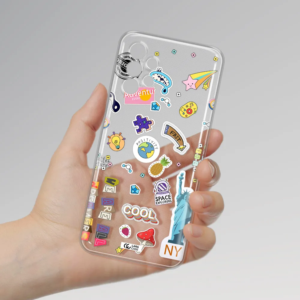 Stickers Samsung A13 4g Clear TPU Case