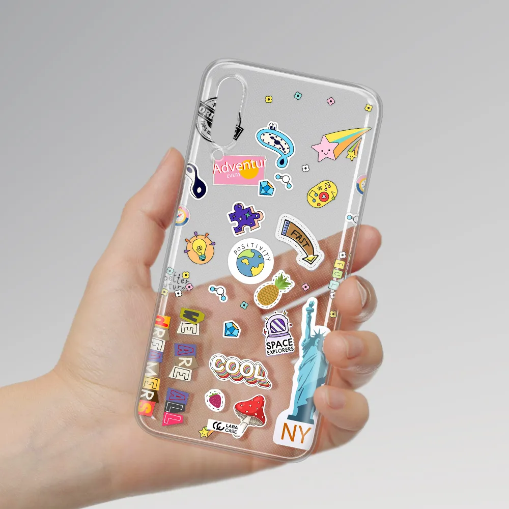 Stickers Samsung A30S Clear TPU Case