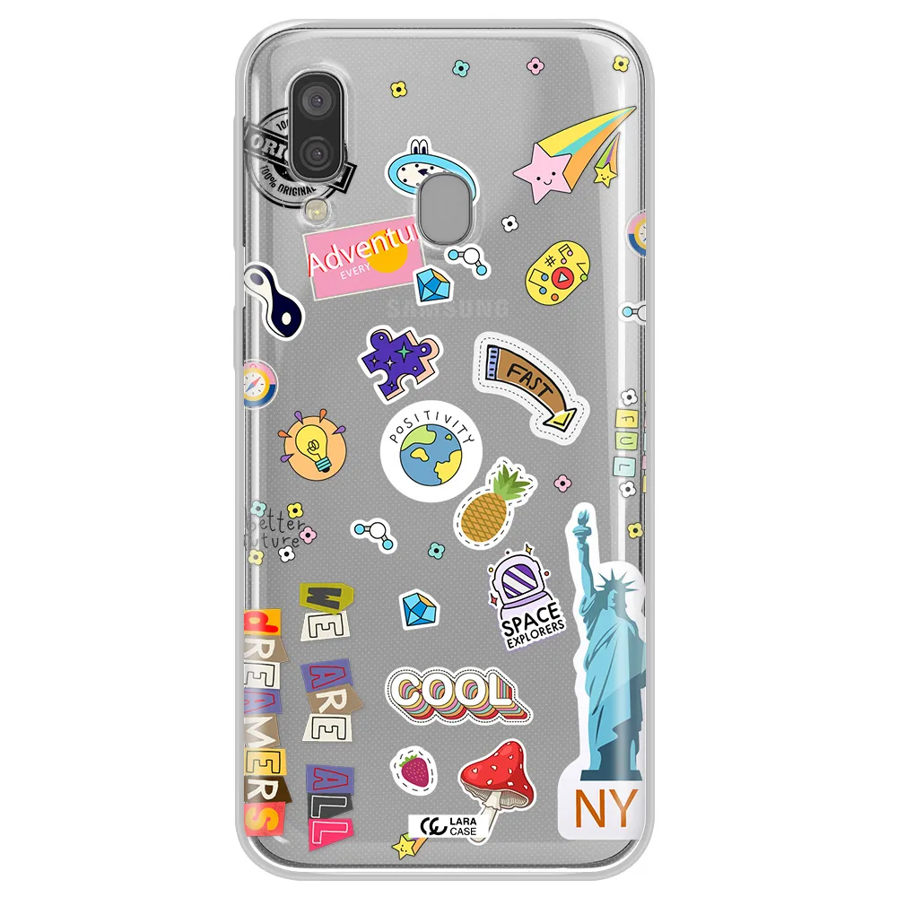 Stickers Samsung A40 Clear TPU Case