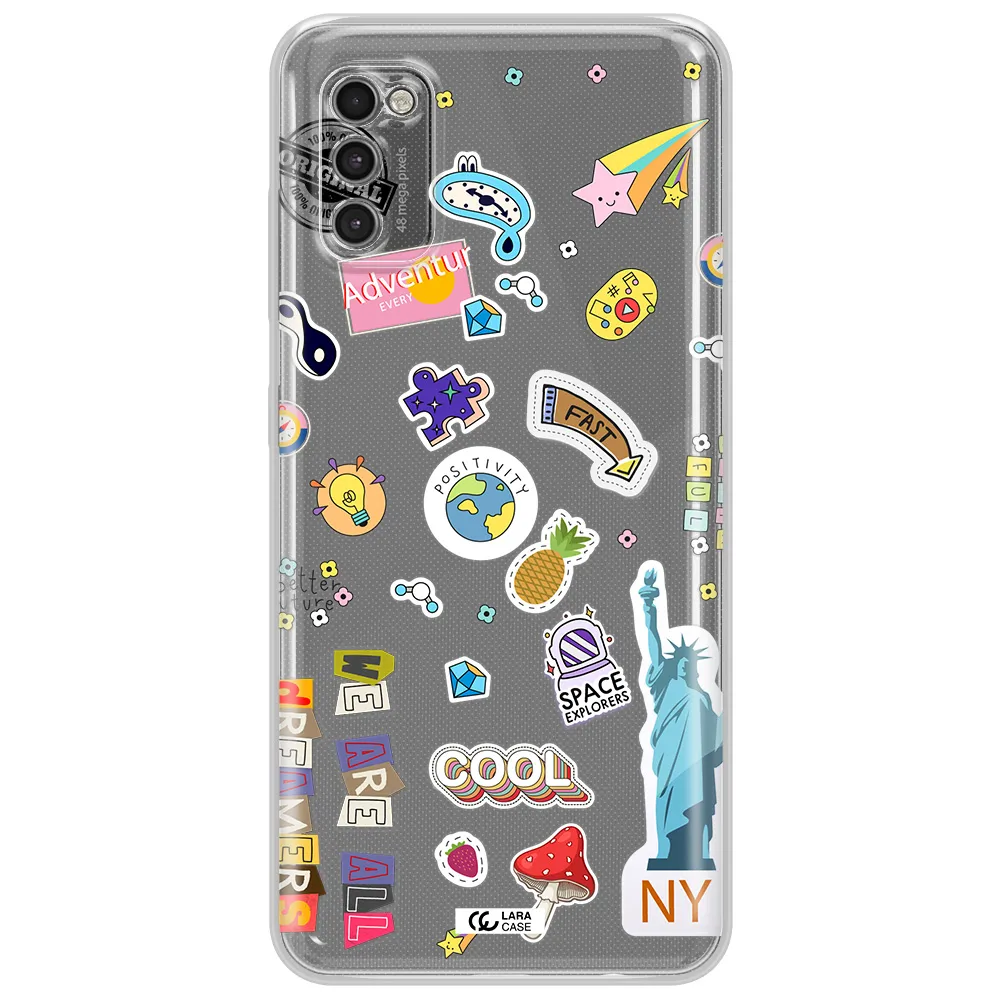 Stickers Samsung A41 Clear Tpu Case