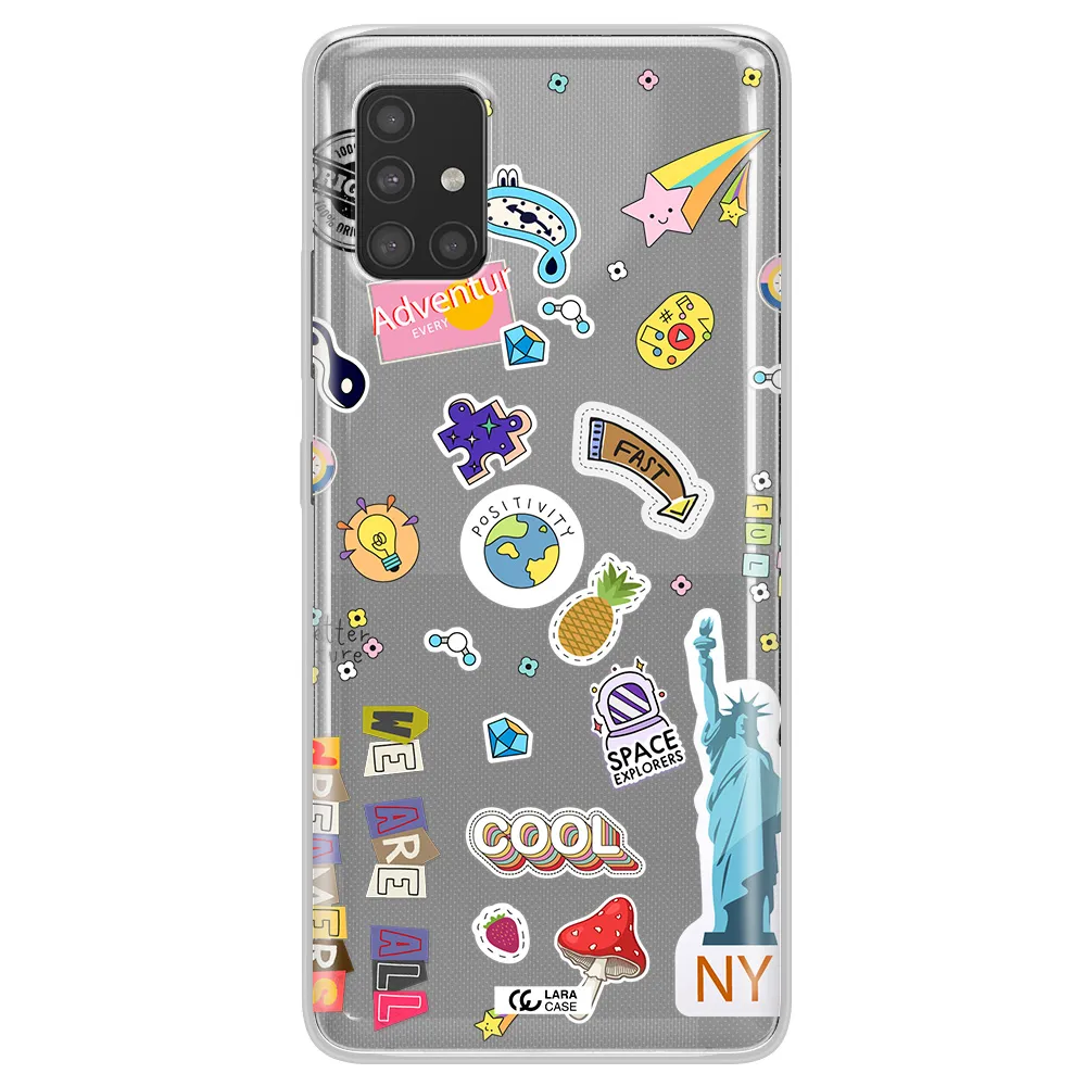 Stickers Samsung A51 Clear TPU Case