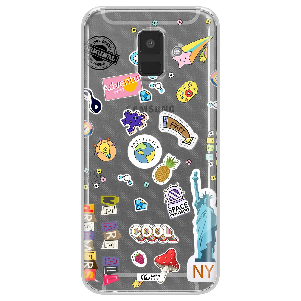 Stickers Samsung A6 Clear TPU Case
