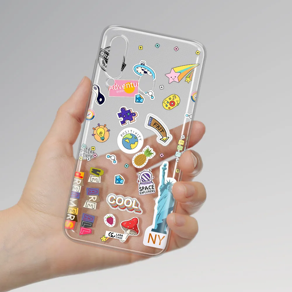 Stickers Samsung A60 Clear TPU Case