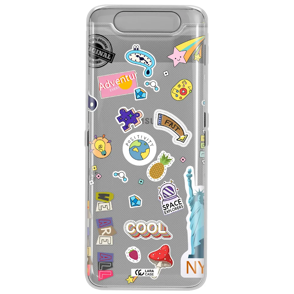 Stickers Samsung A80 Clear TPU Case