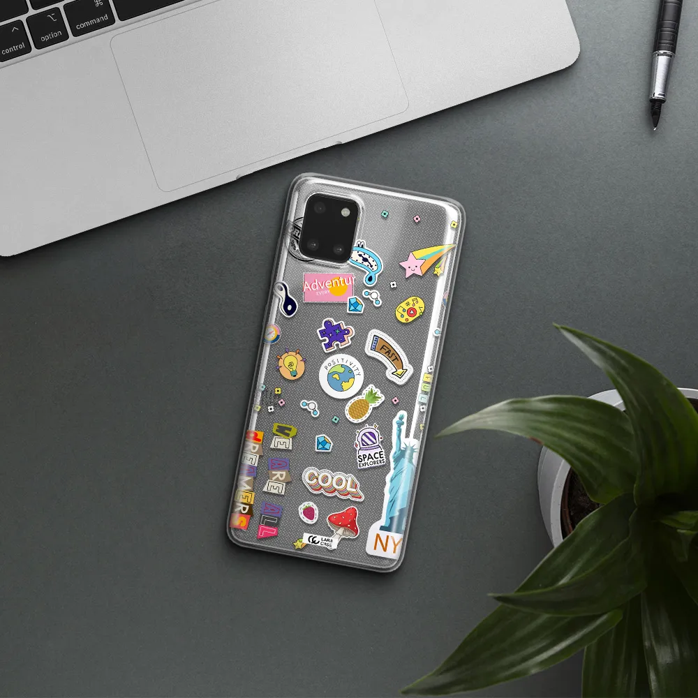 Stickers Samsung A81 Clear TPU Case