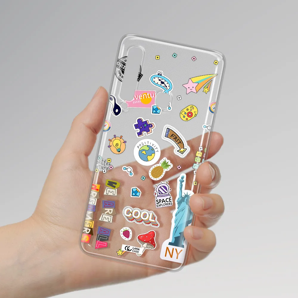 Stickers Samsung A9 2018 Clear TPU Case