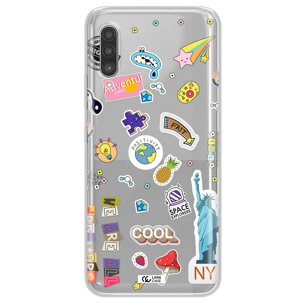 Stickers Samsung A90 Clear TPU Case