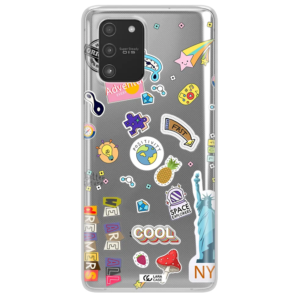 Stickers Samsung A91 Clear TPU Case