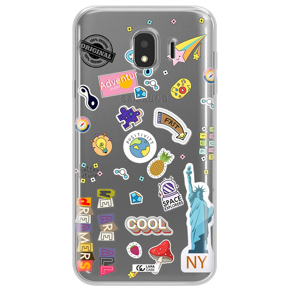 Stickers Samsung J4 Clear TPU Case