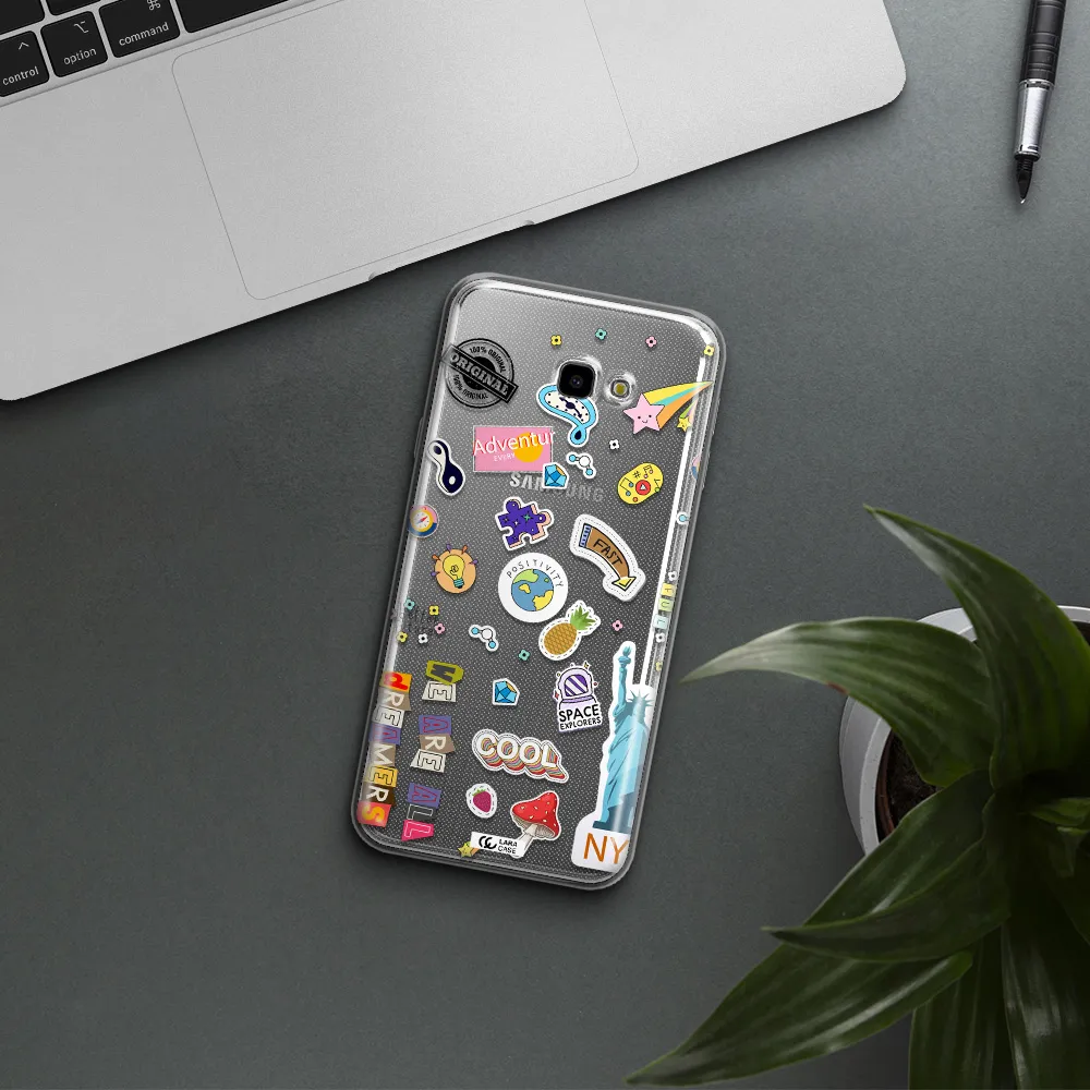 Stickers Samsung J4 Plus Clear TPU Case