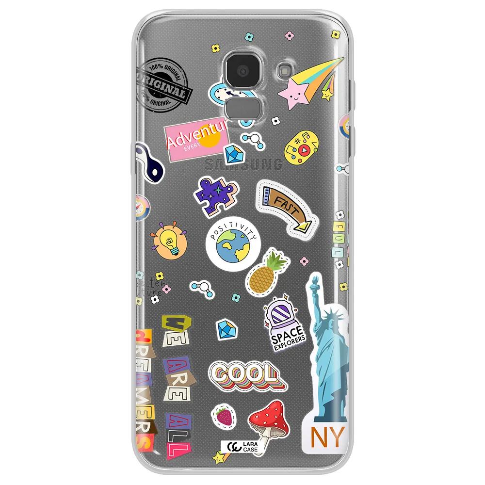 Stickers Samsung J6 Clear TPU Case