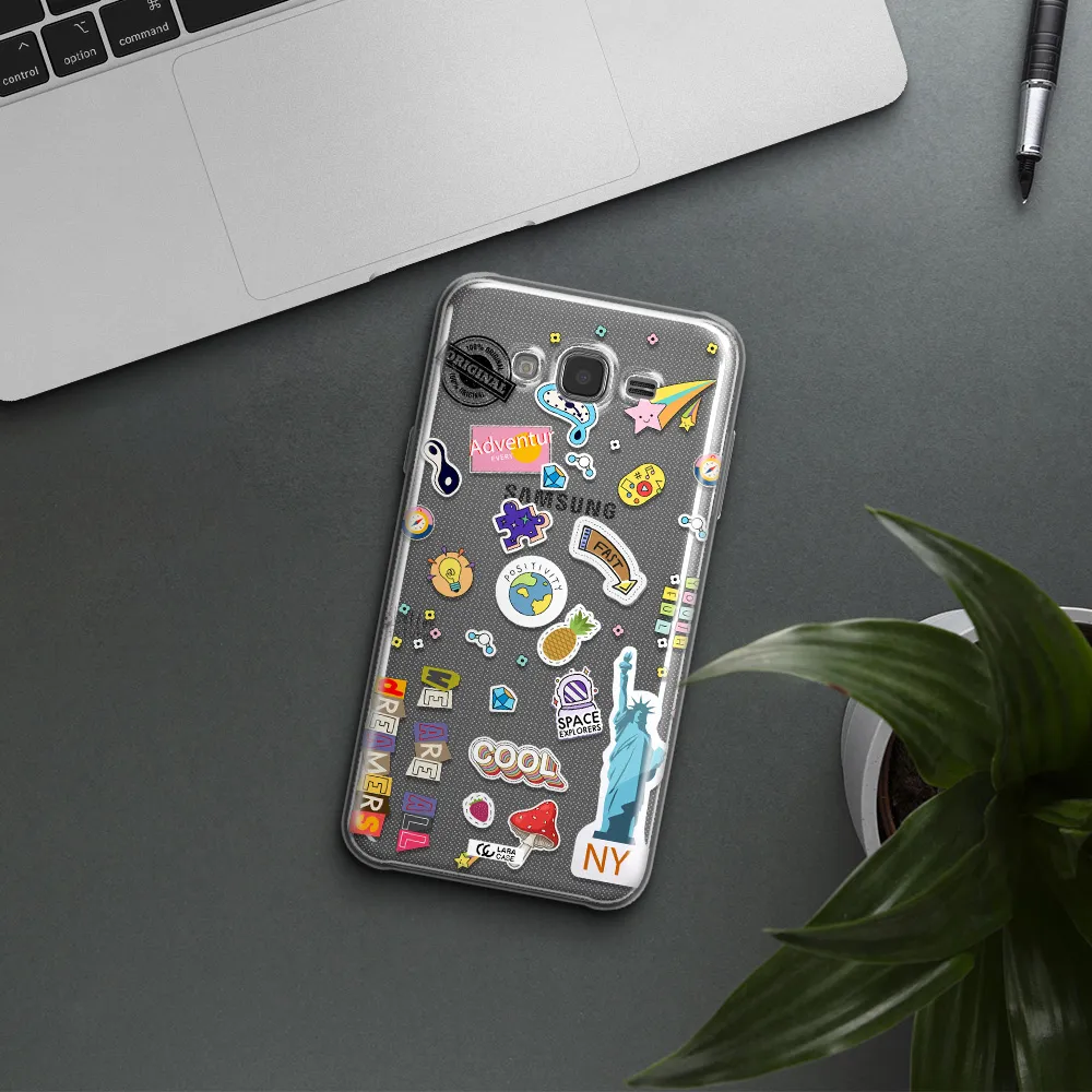 Stickers Samsung J7 2015 Clear TPU Case