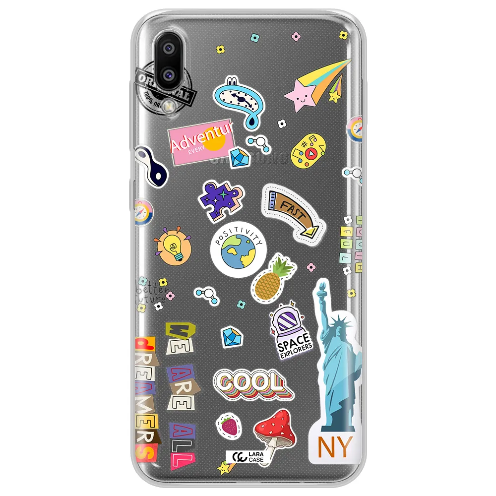 Stickers Samsung M10 Clear TPU Case
