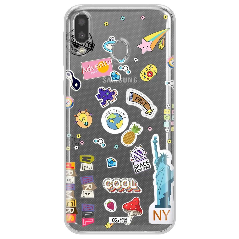 Stickers Samsung M20 Clear TPU Case