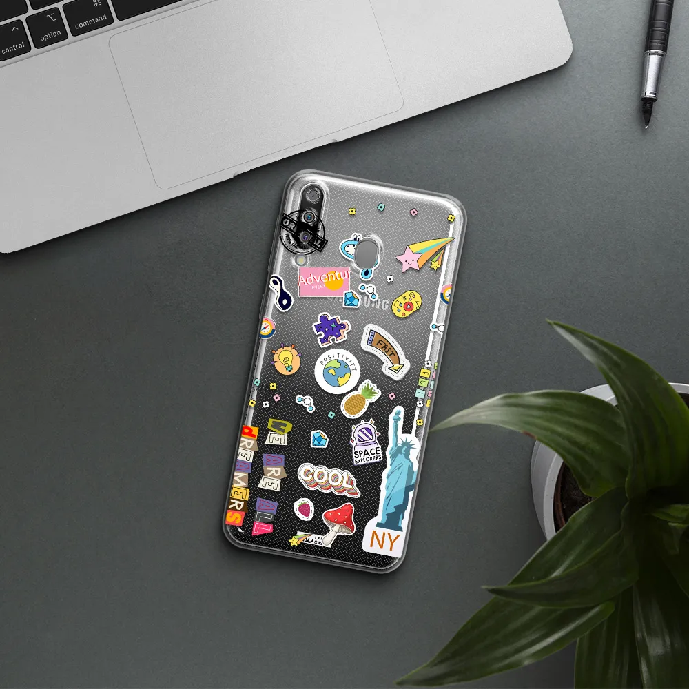 Stickers Samsung M30 Clear TPU Case