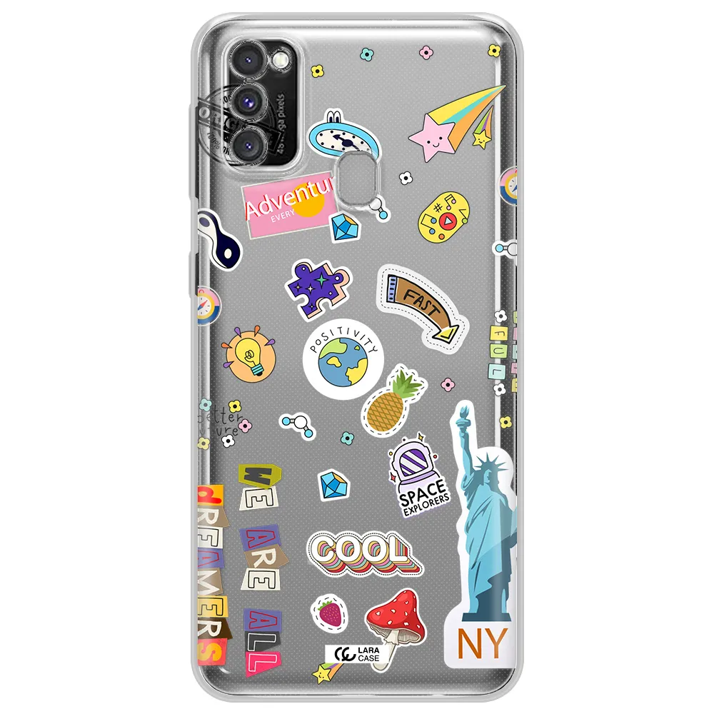 Stickers Samsung M30S Clear TPU Case
